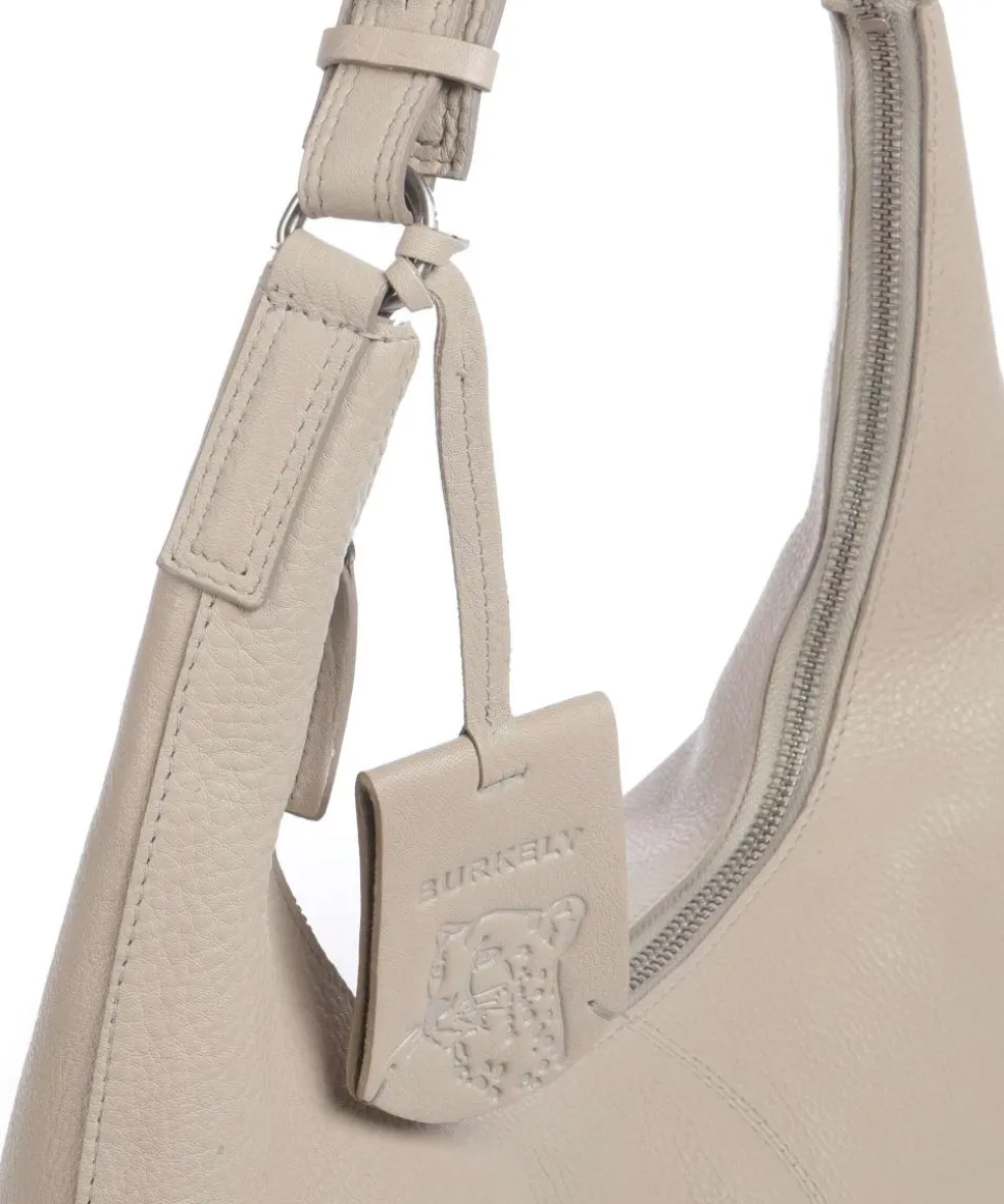 Soft Skylar Beuteltasche genarbtes Leder hellgrau