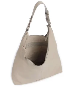 Soft Skylar Beuteltasche genarbtes Leder hellgrau