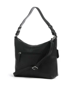Soft Skylar Beuteltasche genarbtes Leder schwarz