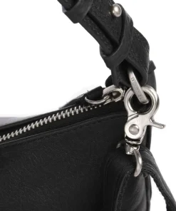 Soft Skylar Beuteltasche genarbtes Leder schwarz