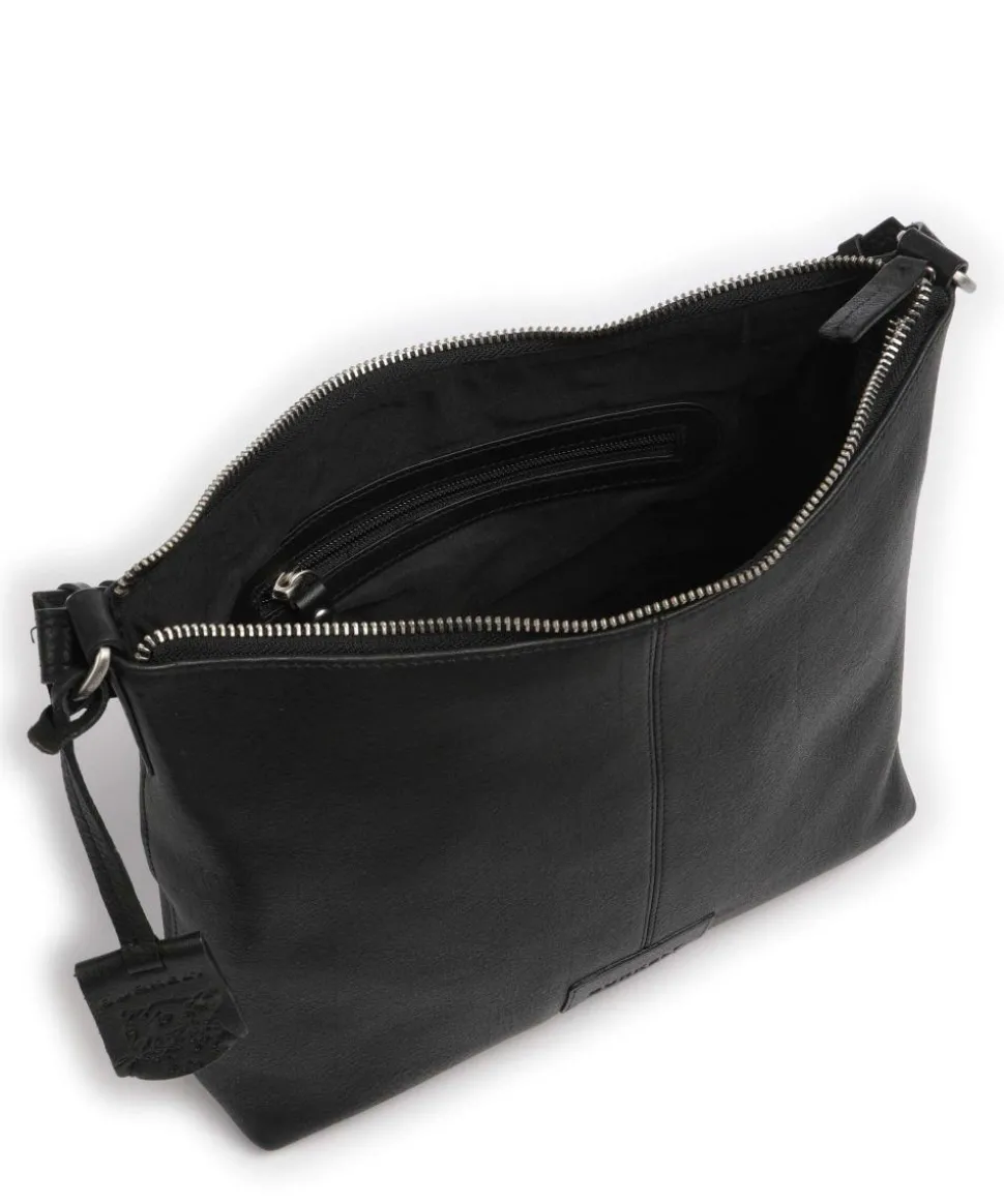 Soft Skylar Beuteltasche genarbtes Leder schwarz
