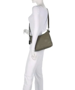 Soft Skylar Beuteltasche genarbtes Leder taupe