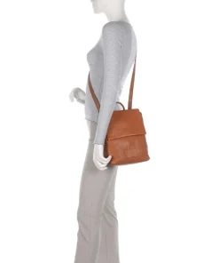 Soft Skylar Rucksack genarbtes Leder cognac