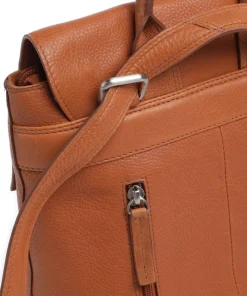 Soft Skylar Rucksack genarbtes Leder cognac