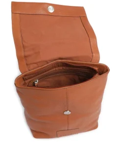 Soft Skylar Rucksack genarbtes Leder cognac
