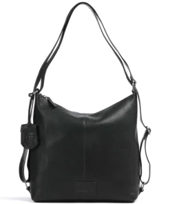 Soft Skylar Rucksack-Tasche fein genarbtes Leder schwarz