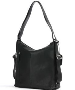 Soft Skylar Rucksack-Tasche fein genarbtes Leder schwarz