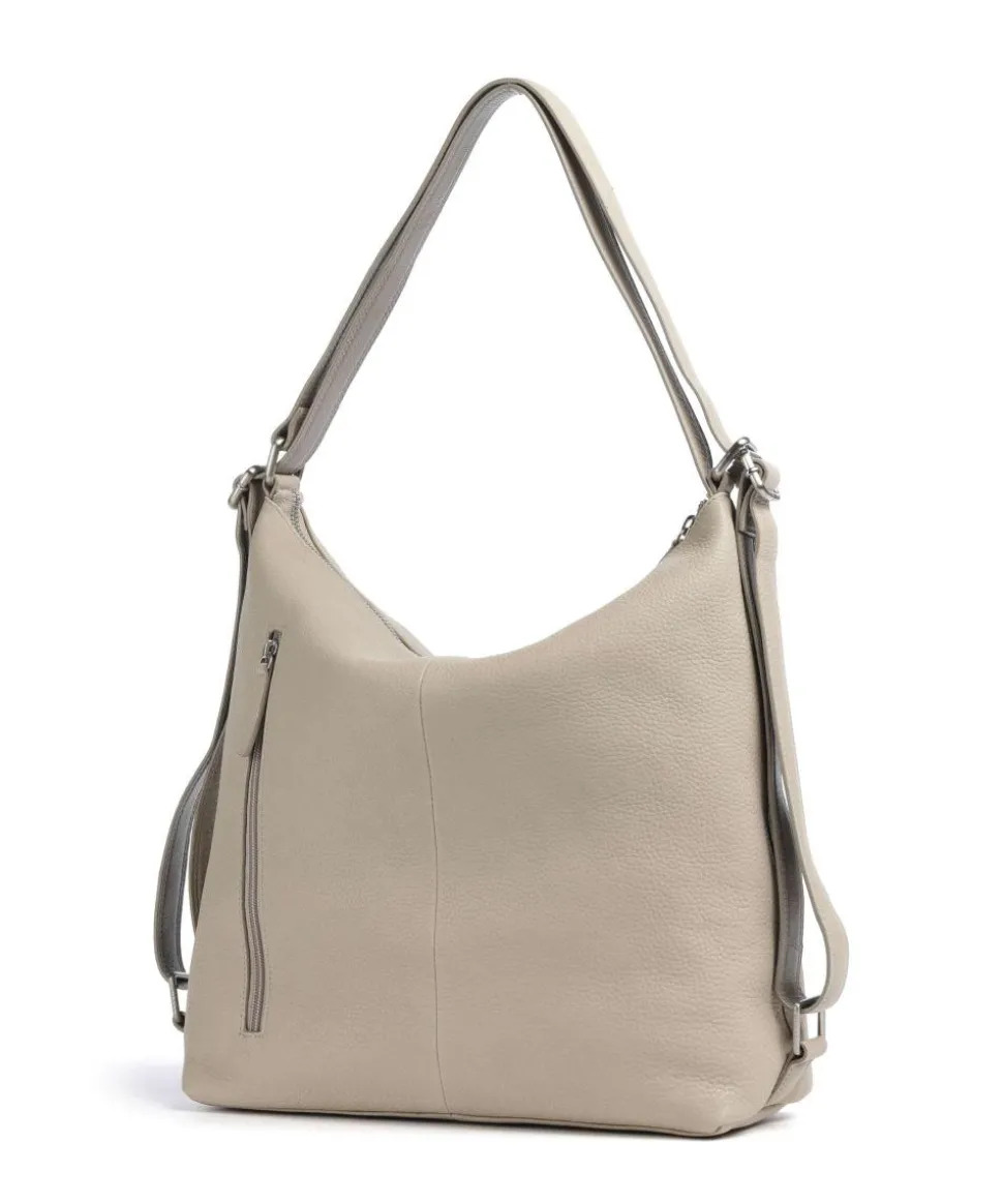 Soft Skylar Rucksack-Tasche fein genarbtes Leder beige