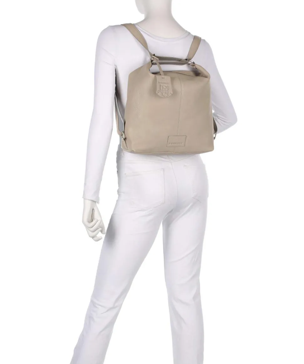 Soft Skylar Rucksack-Tasche fein genarbtes Leder beige