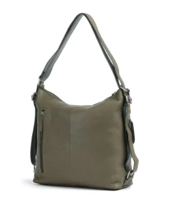 Soft Skylar Rucksack-Tasche fein genarbtes Leder taupe