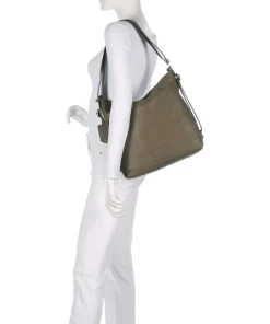 Soft Skylar Rucksack-Tasche fein genarbtes Leder taupe