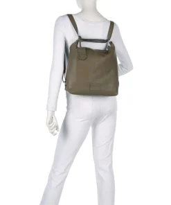 Soft Skylar Rucksack-Tasche fein genarbtes Leder taupe