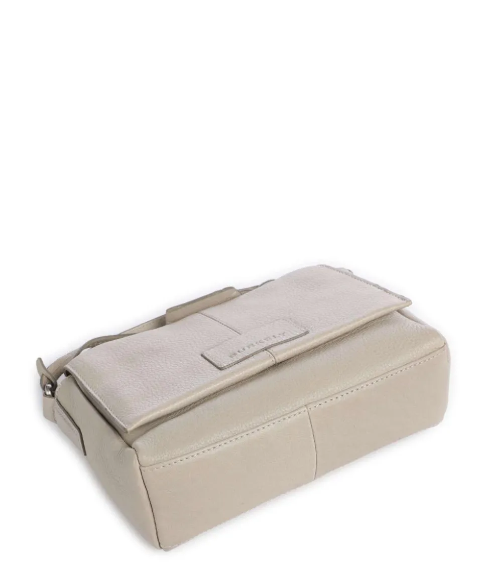 Soft Skylar Umhängetasche genarbtes Leder beige