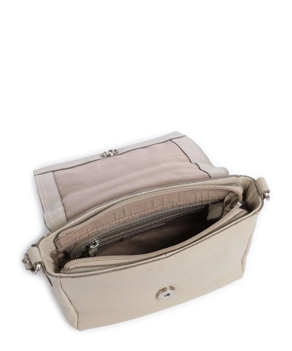 Soft Skylar Umhängetasche genarbtes Leder beige