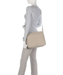 Soft Skylar Umhängetasche genarbtes Leder hellgrau