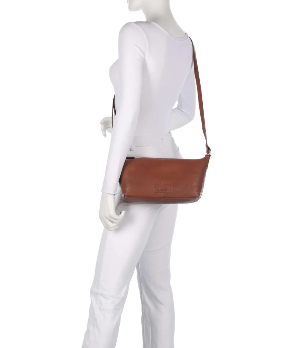 Soft Skylar Umhängetasche genarbtes Leder braun