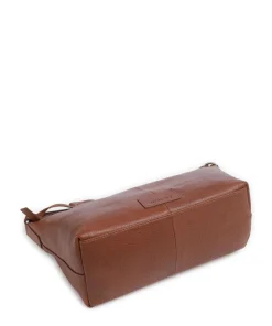 Soft Skylar Umhängetasche genarbtes Leder braun