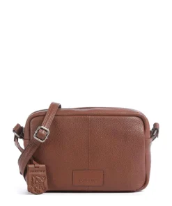 Soft Skylar Umhängetasche genarbtes Leder braun