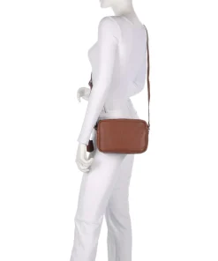 Soft Skylar Umhängetasche genarbtes Leder braun