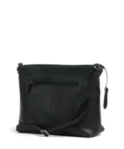 Soft Skylar Umhängetasche genarbtes Leder schwarz