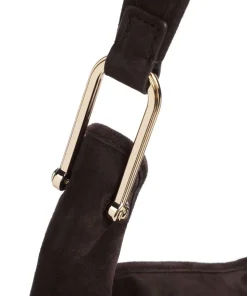 Sonny Beuteltasche aufgerautes Kalbsleder dunkelbraun