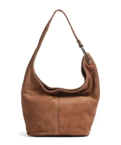 Sonny Beuteltasche aufgerautes Kalbsleder braun