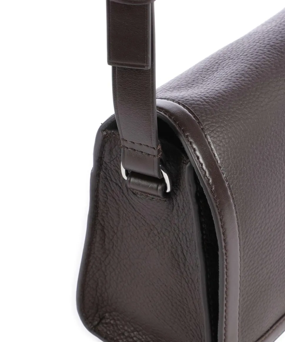 Sonti Umhängetasche genarbtes Rindsleder dunkelbraun