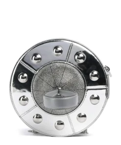 Spaced Out Handtasche Rindsleder, Schafsleder silber