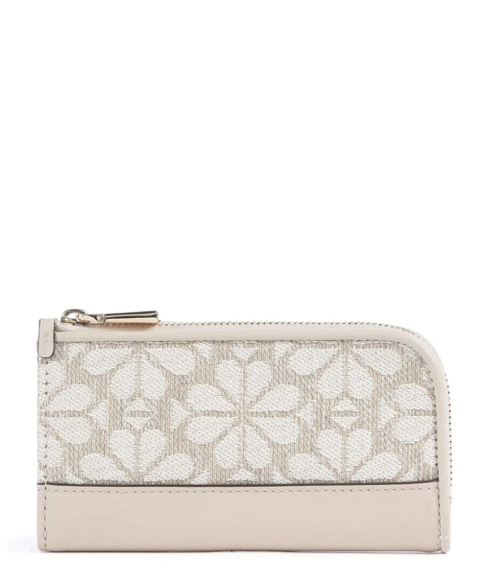 Spade Flower Devin Jacquard Kreditkartenetui Canvas natur