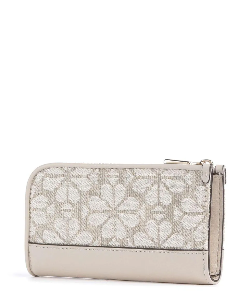 Spade Flower Devin Jacquard Kreditkartenetui Canvas natur