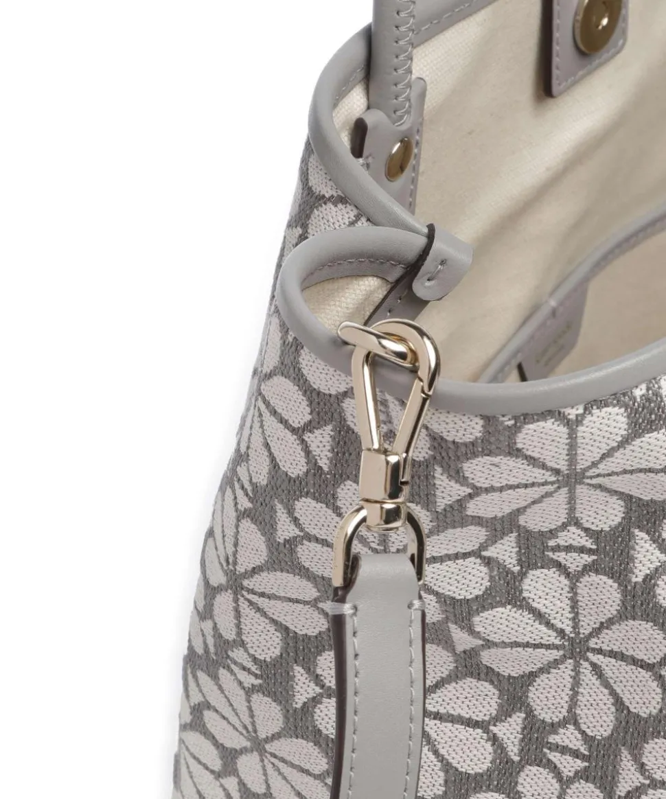 Spade Flower Jacquard Handtasche Canvas hellgrau