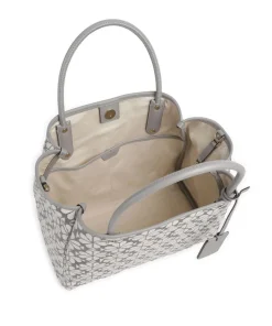 Spade Flower Jacquard Handtasche Canvas hellgrau