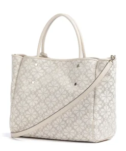 Spade Flower Jacquard Handtasche Canvas natur