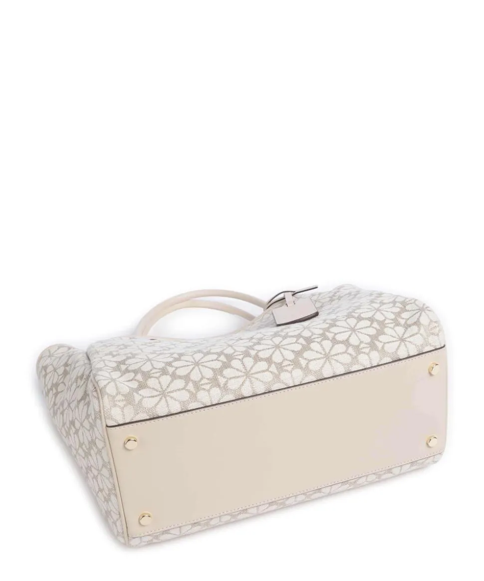 Spade Flower Jacquard Handtasche Canvas natur