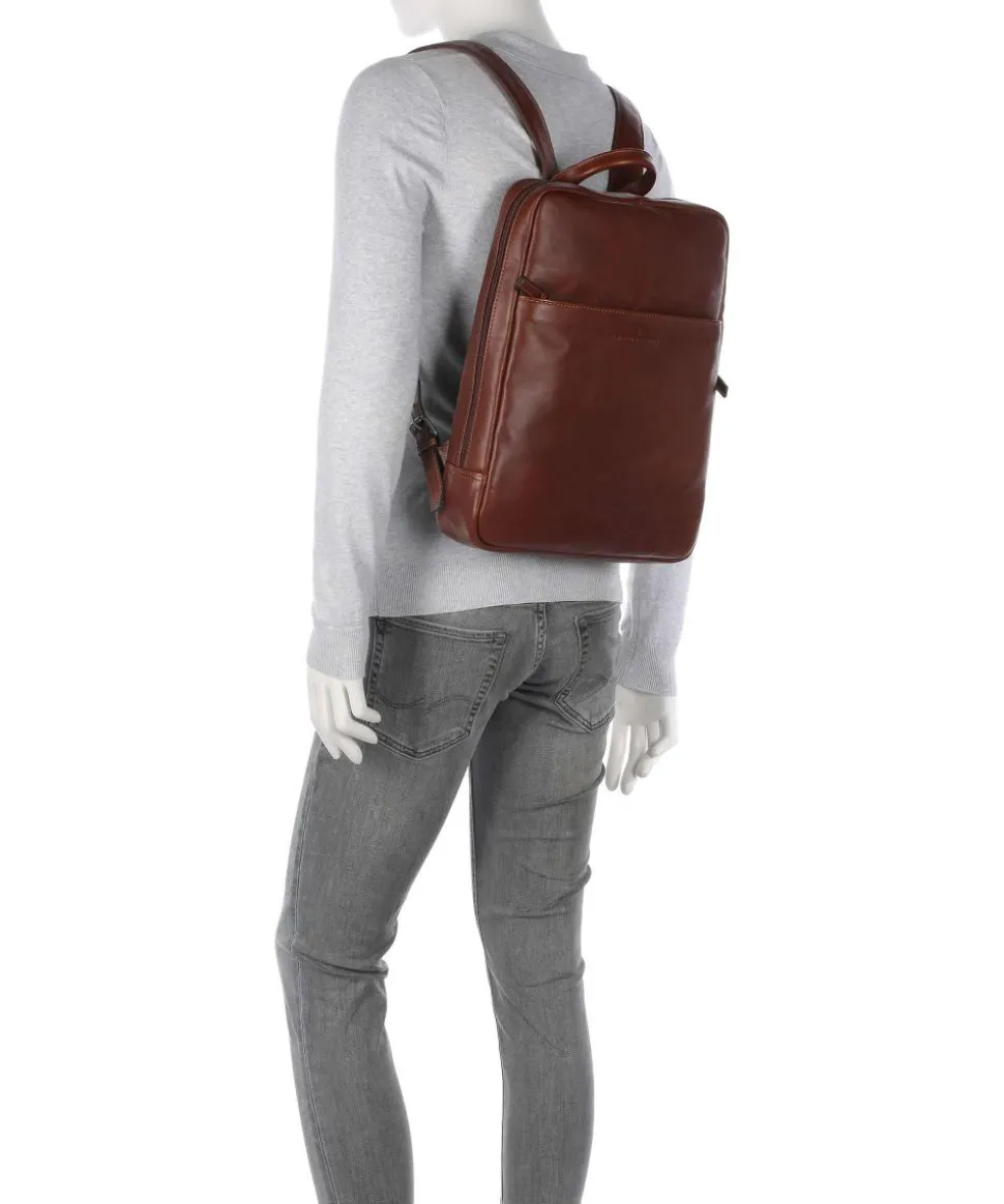 Special RFID Rucksack 16″ Rindsleder cognac