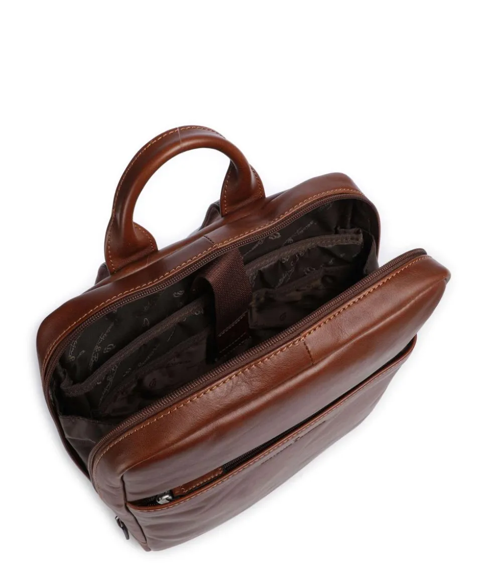 Special RFID Rucksack 16″ Rindsleder cognac