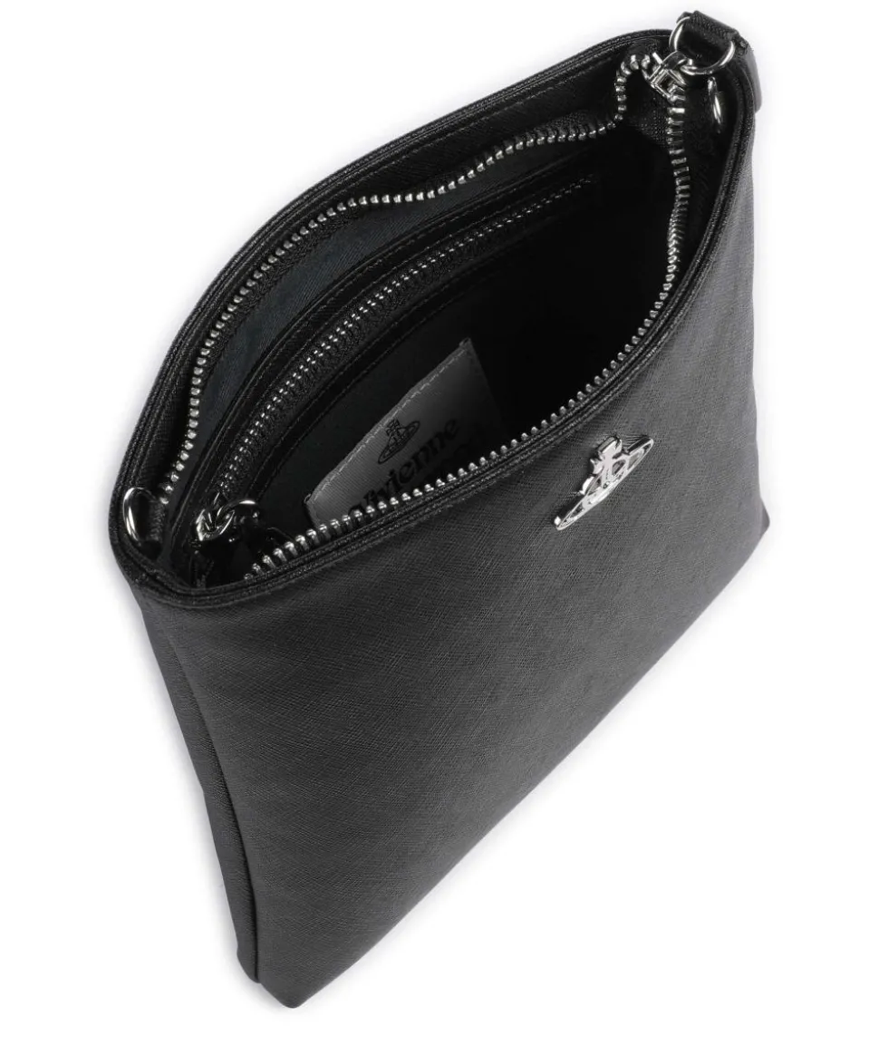 Squire Square Saffiano Umhängetasche Lederimitat schwarz