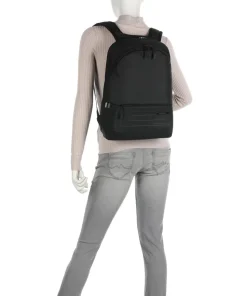 Stackd Biz Rucksack 14″ Lederimitat, recyceltes Polyester schwarz