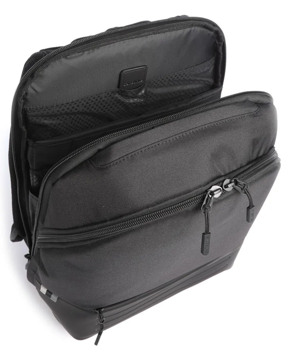 Stackd Biz Rucksack 14″ Lederimitat, recyceltes Polyester schwarz