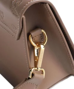 Stampato Melide Umhängetasche genarbtes Kalbsleder braun