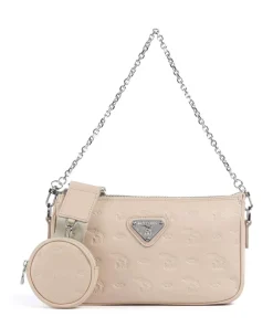 Stampato Zell Schultertasche Kalbsleder beige
