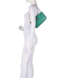 Stampato Zell Schultertasche Kalbsleder grün