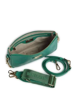 Stampato Zell Schultertasche Kalbsleder grün