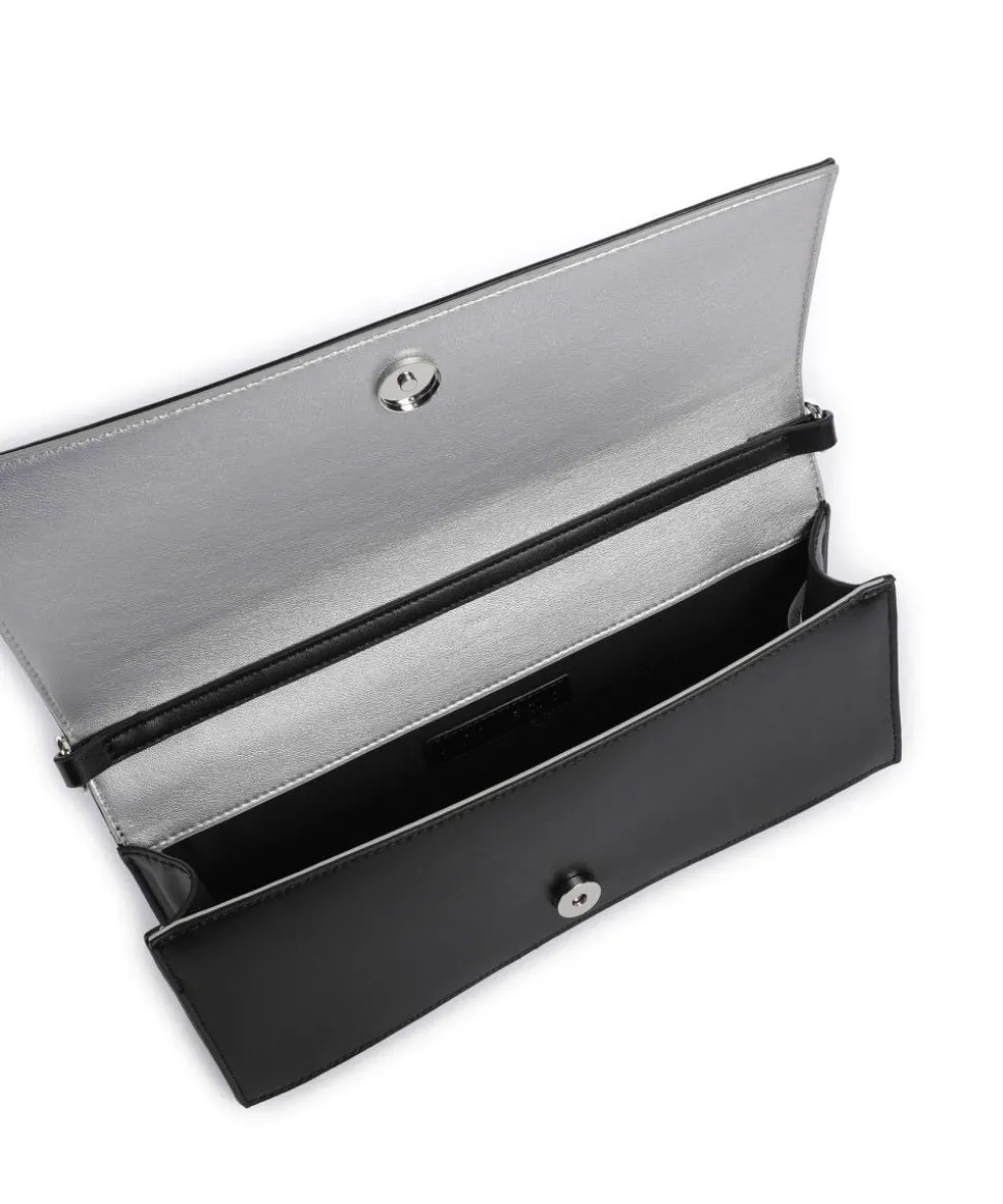 Stefany Schultertasche Lederimitat schwarz