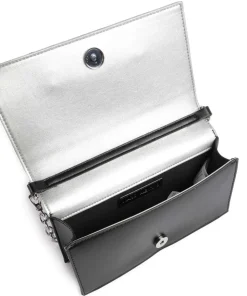 Stefany Schultertasche Lederimitat schwarz