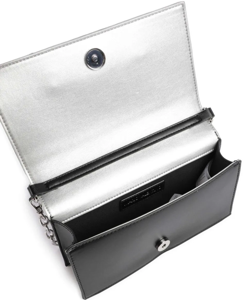 Stefany Schultertasche Lederimitat schwarz