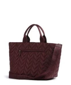 Stevie Extra Large Handtasche recyceltes Nylon wein