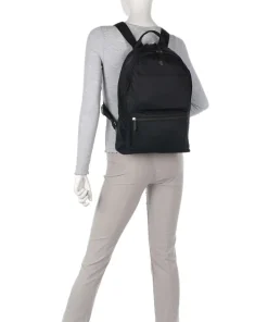 Stevie Medium Rucksack recyceltes Nylon schwarz