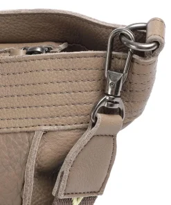 Stines Schultertasche genarbtes Leder taupe