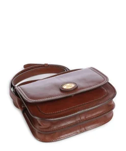 Stodo Umhängetasche fein genarbtes Rindsleder dunkelbraun